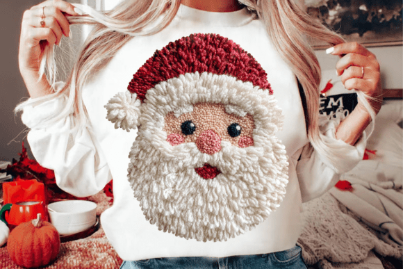 Santa Faux Yarn DTF print