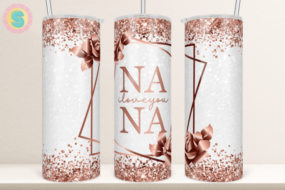 Nana Rose Gold 20 oz tumbler sublimation print - Wraps and Blanks