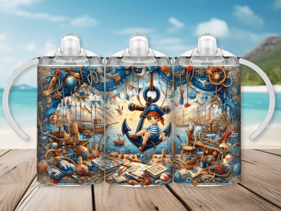 Sailor Boy 12oz Sippy cup/tumbler Sublimation Print - Wraps and Blanks