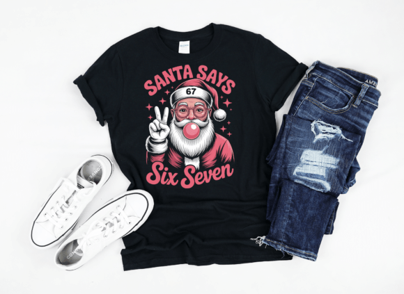 Santa Says 6 7 DTF print