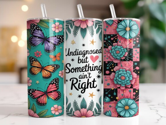 Undiagnosed 20oz tumbler Sublimation Print - Wraps and Blanks