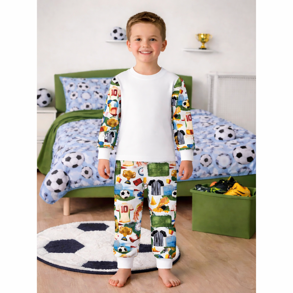 Football Boys Kids Pyjamas - Wraps and Blanks