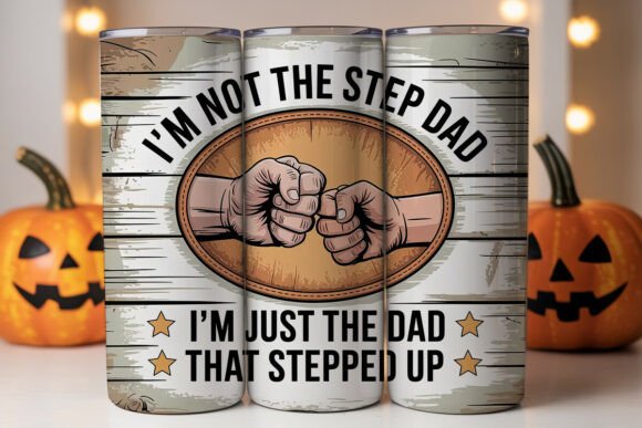Step Dad 20oz tumbler Sublimation Print - Wraps and Blanks