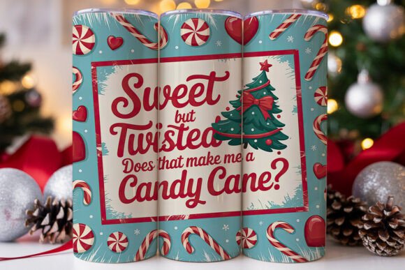 Does that make me a Candy cane 20 oz tumbler sublimation print