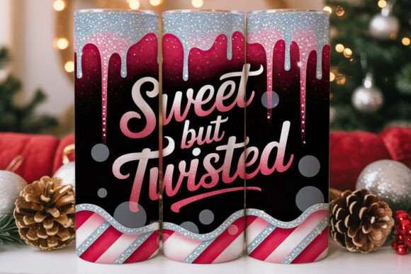 Sweet but Twisted 20 oz tumbler sublimation print