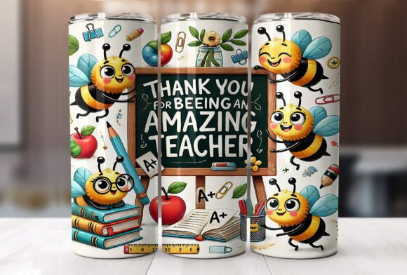 Amazing Teacher 20oz tumbler Sublimation Print - Wraps and Blanks