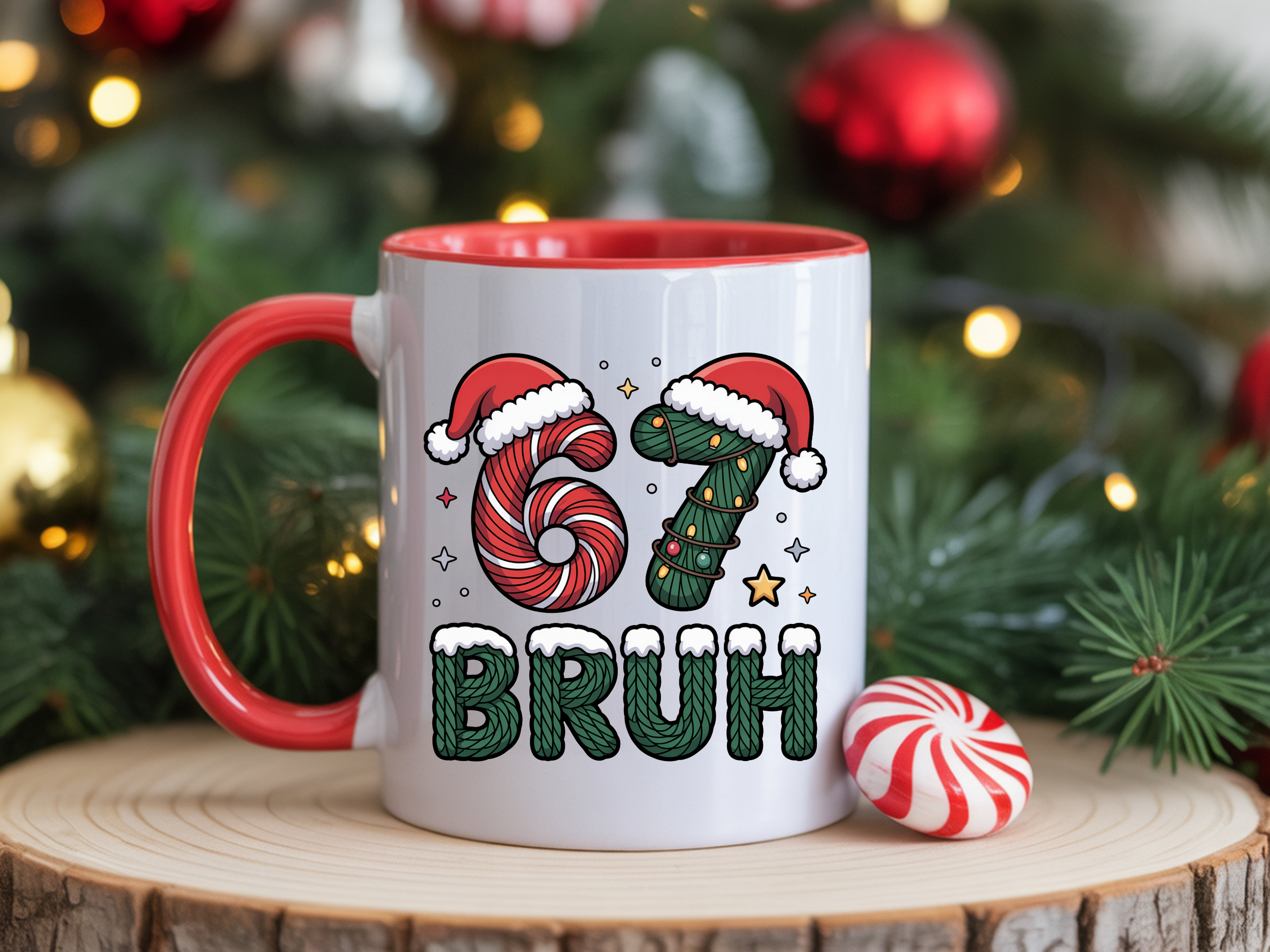 6 7 Bruh Faux Yarn UVDTF decal