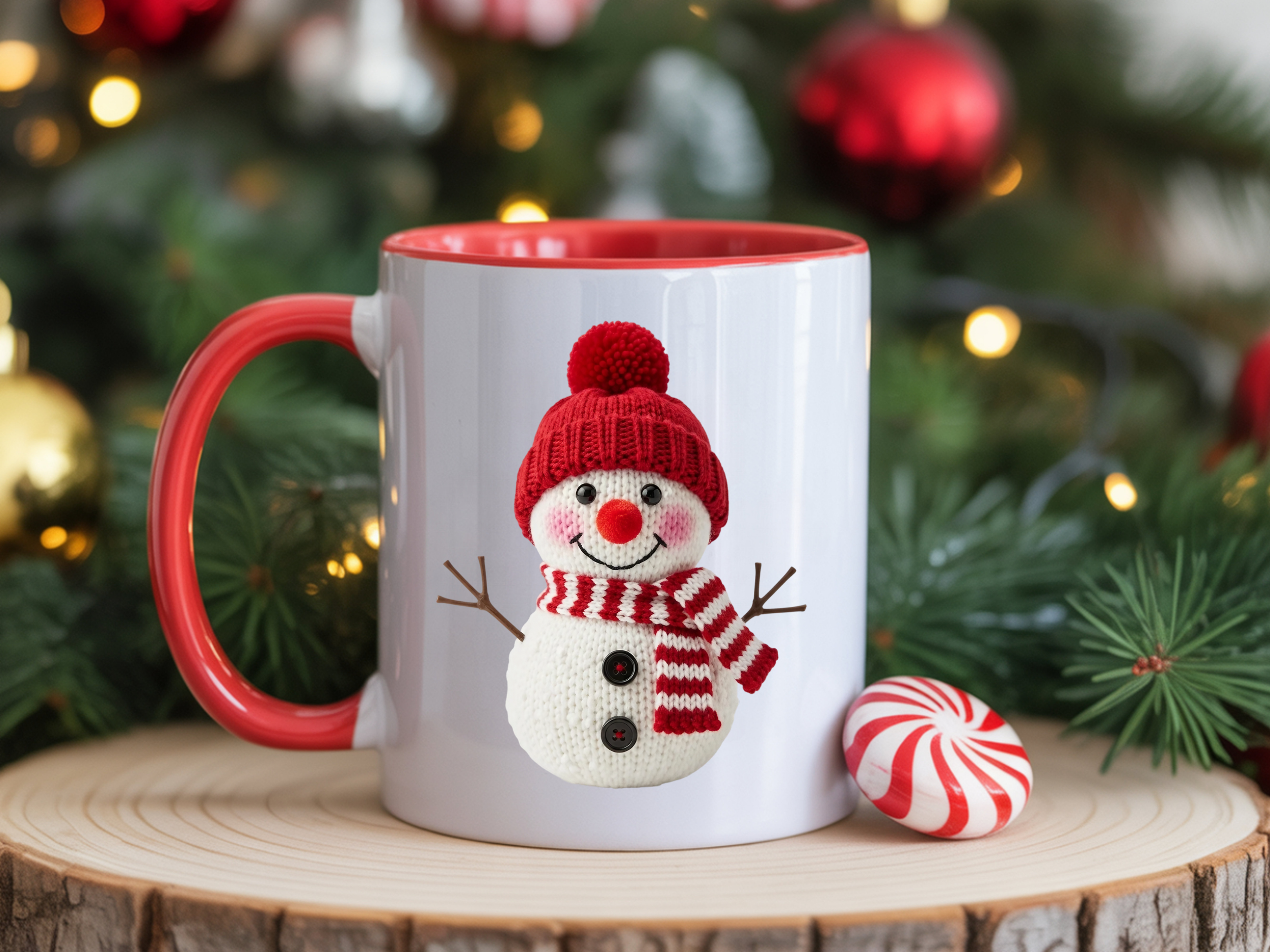 Snowman Faux Yarn 8cm UVDTF decal