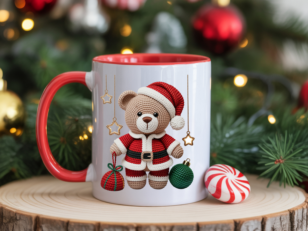 Teddy Bear Faux Yarn 8cm UVDTF decal - Wraps and Blanks
