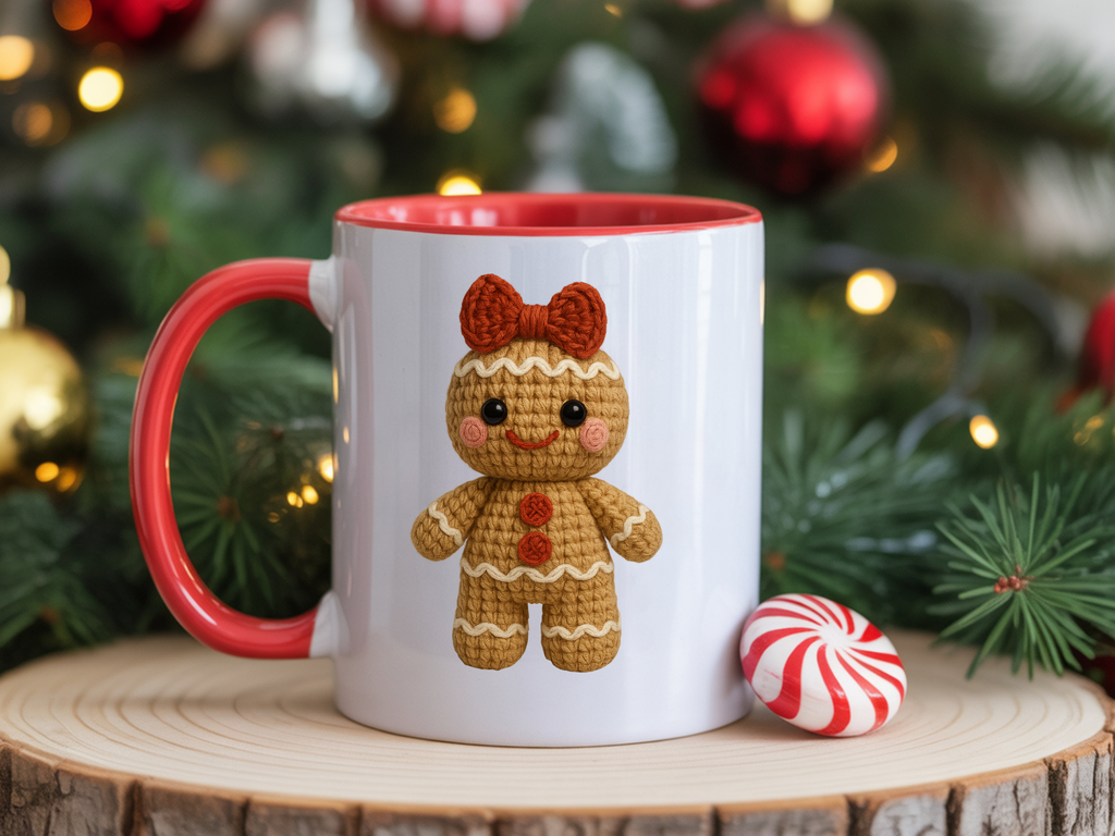 Gingerbread Girl Faux Yarn 8cm UVDTF decal