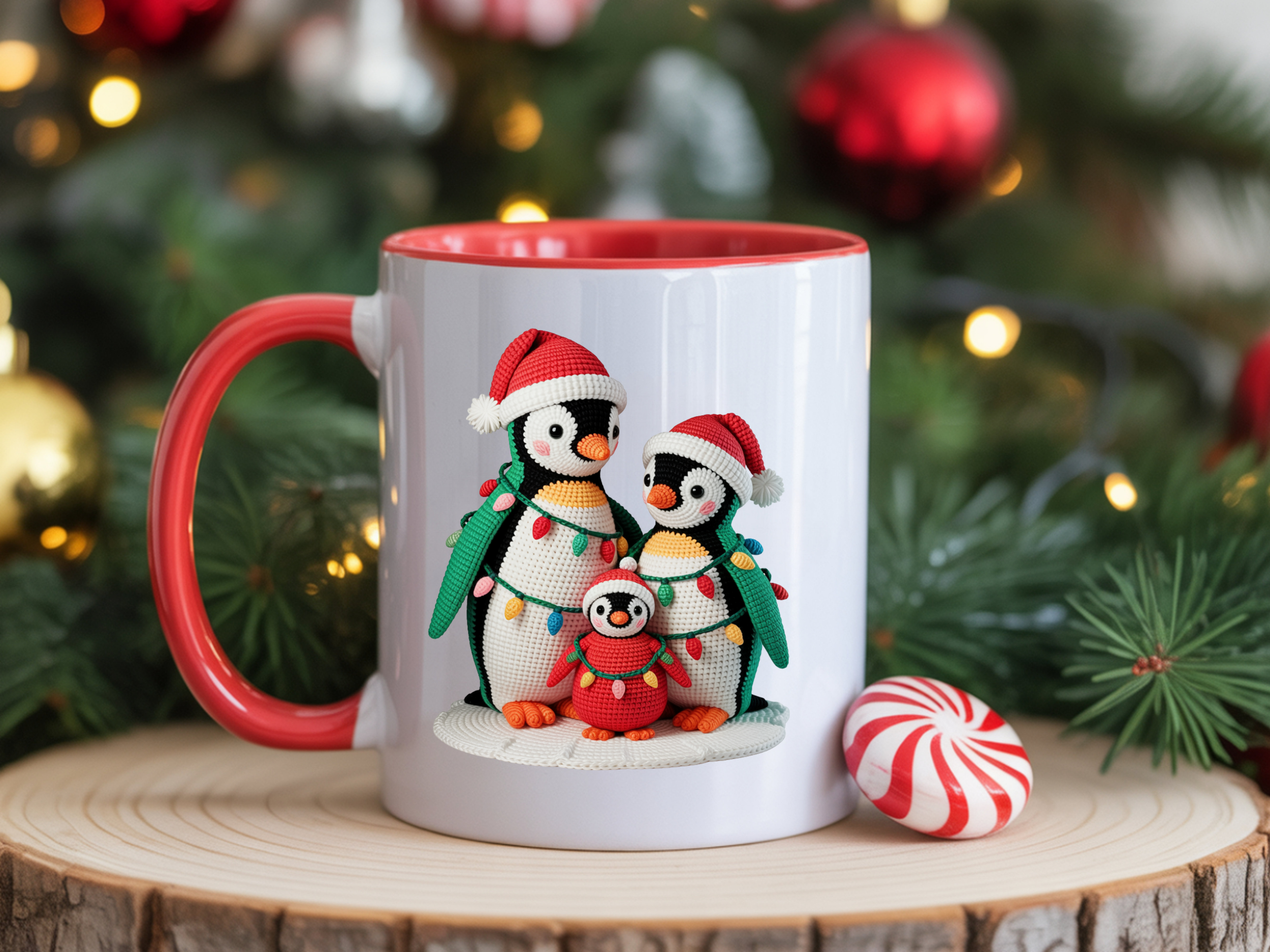 Penguins Faux Yarn 8cm UVDTF decal