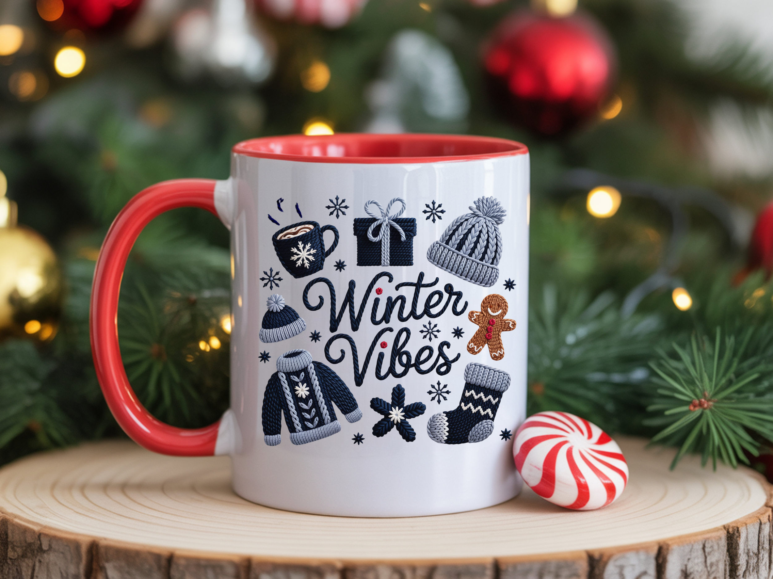 Winter Vibes Faux Yarn 8cm UVDTF decal