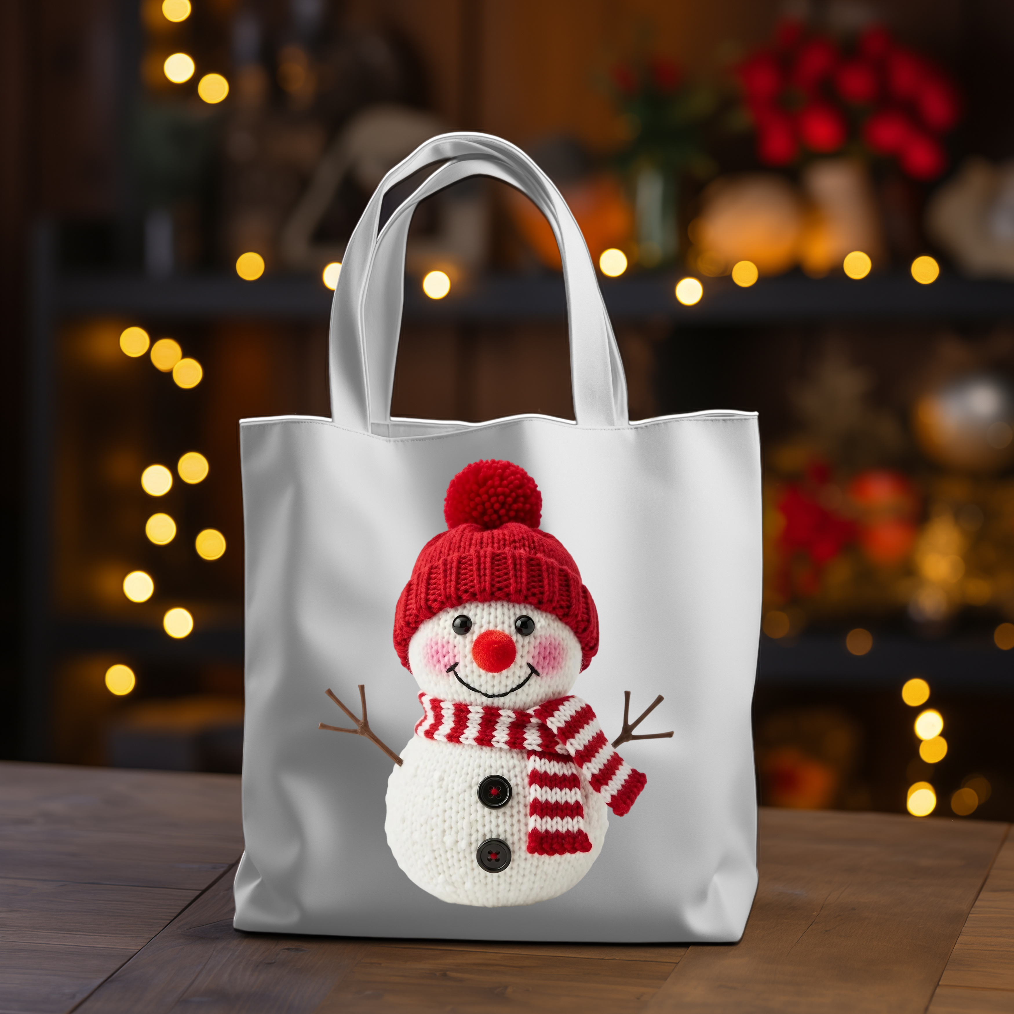 Sublimation sheet Faux yarn Red snowman