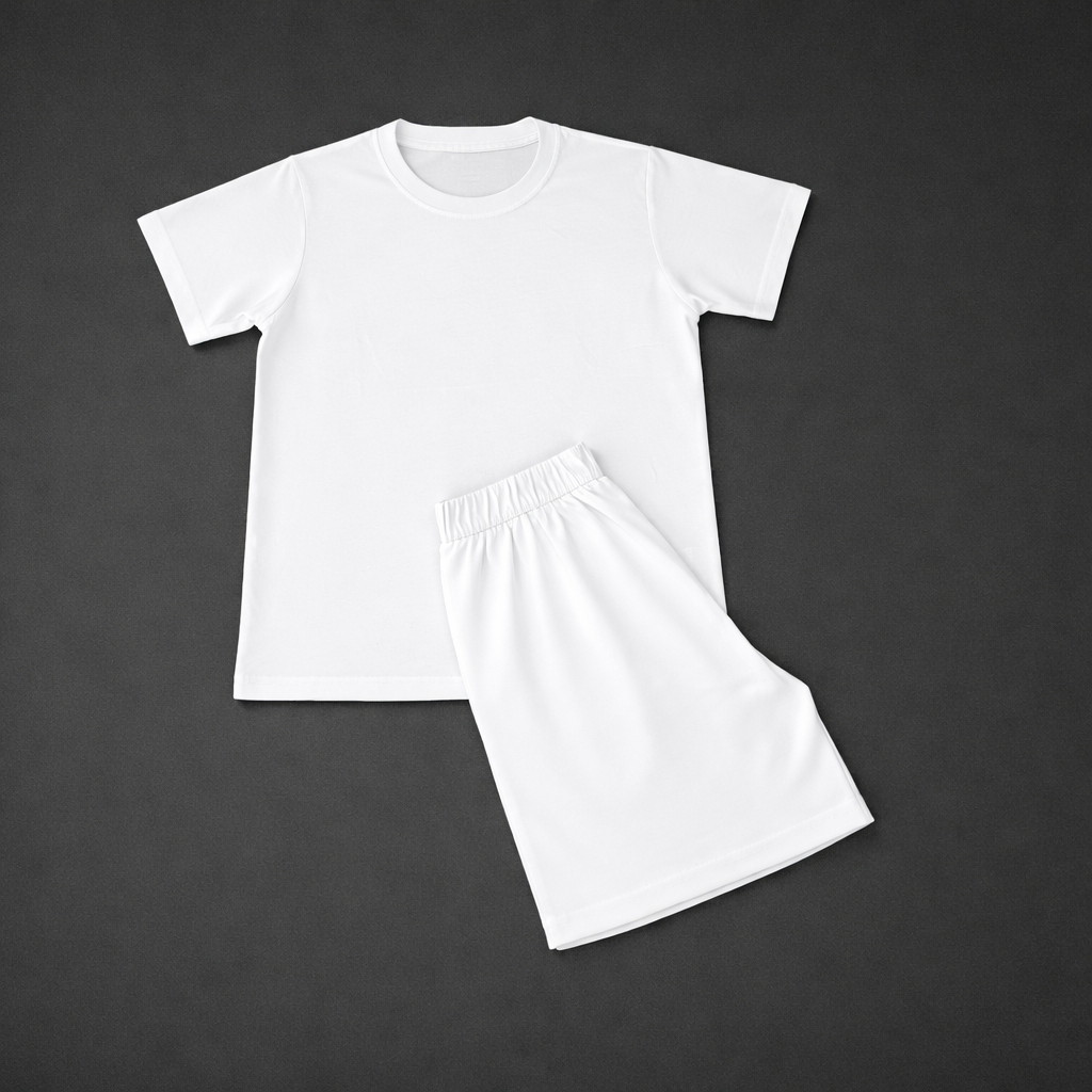 Full white sublimation shorts sets - Wraps and Blanks