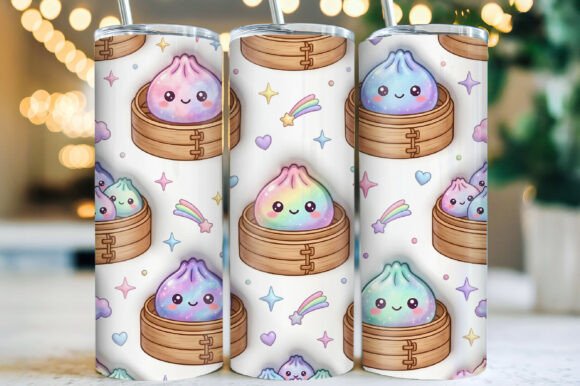 Rainbow dumplings 20 oz tumbler sublimation print