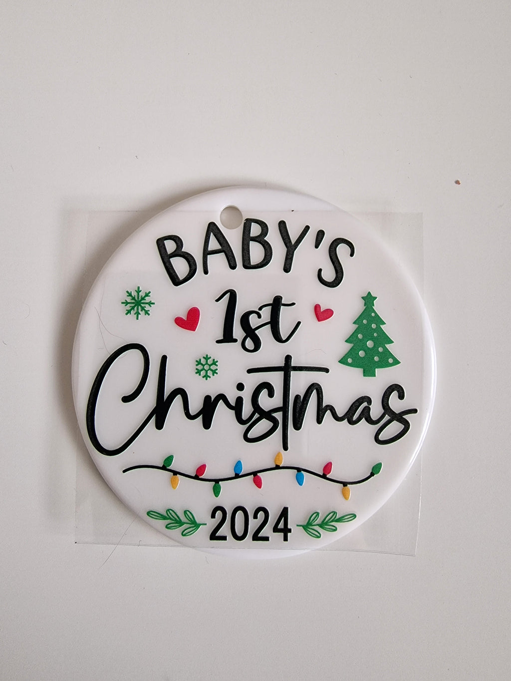 Baby's 1st Christmas UVDTF decal