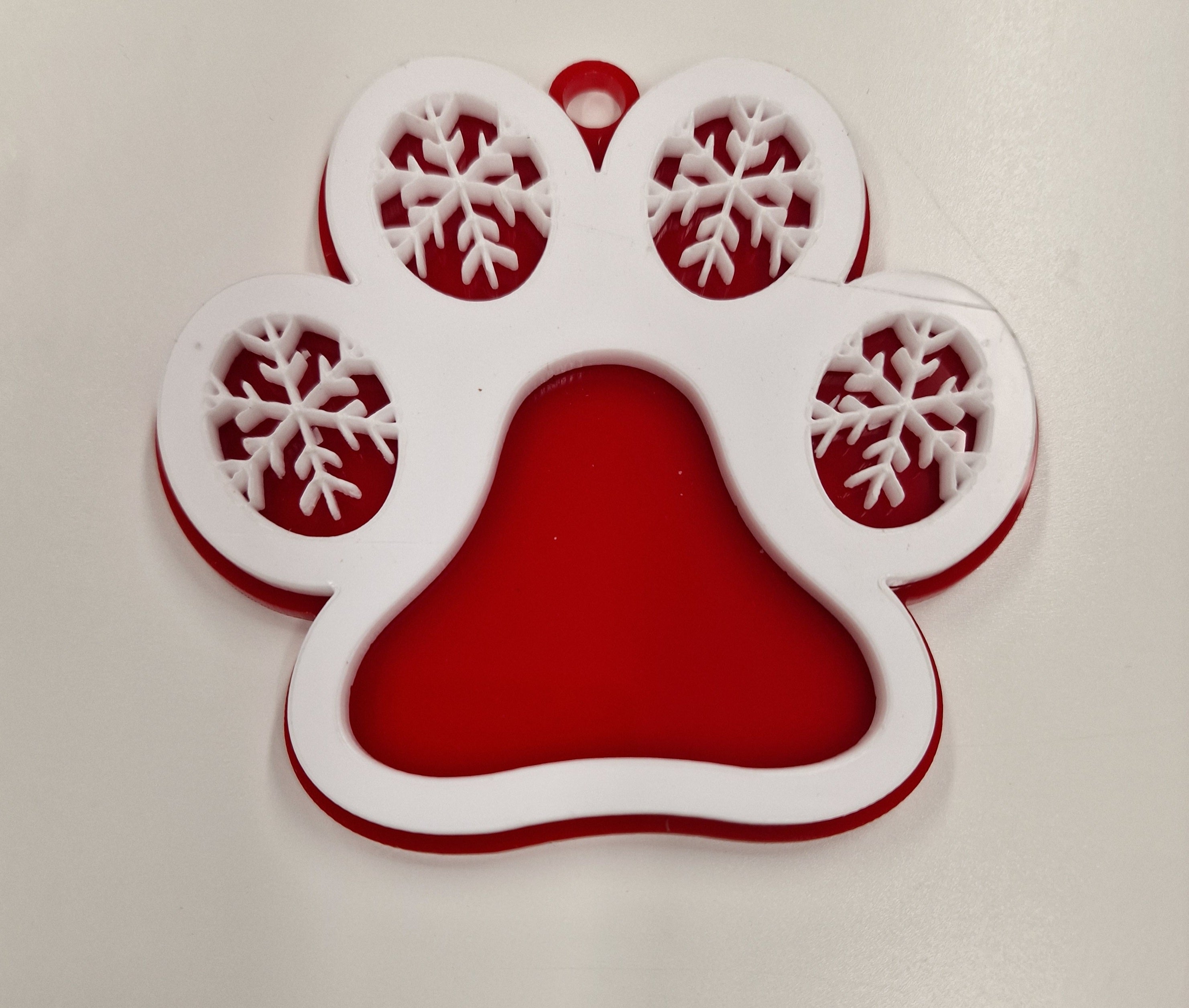 Acrylic paw bauble