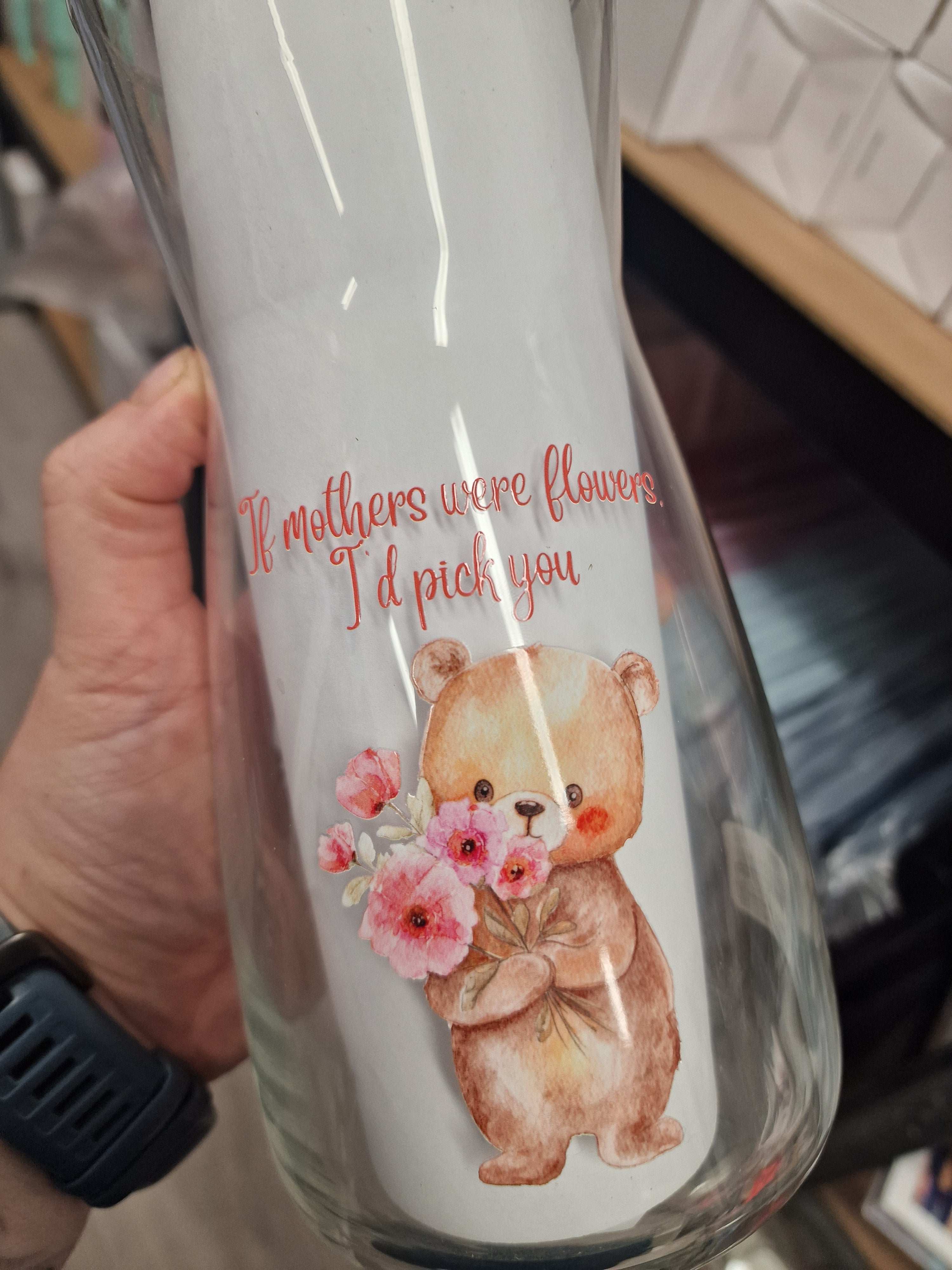 If Mother's were flowers UVDTF 10 cm decal - Wraps and Blanks