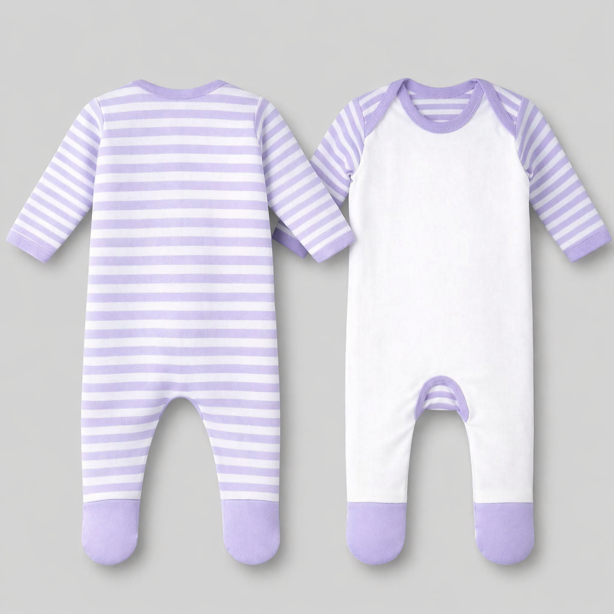 Lilac stripe sublimation rompers - Wraps and Blanks