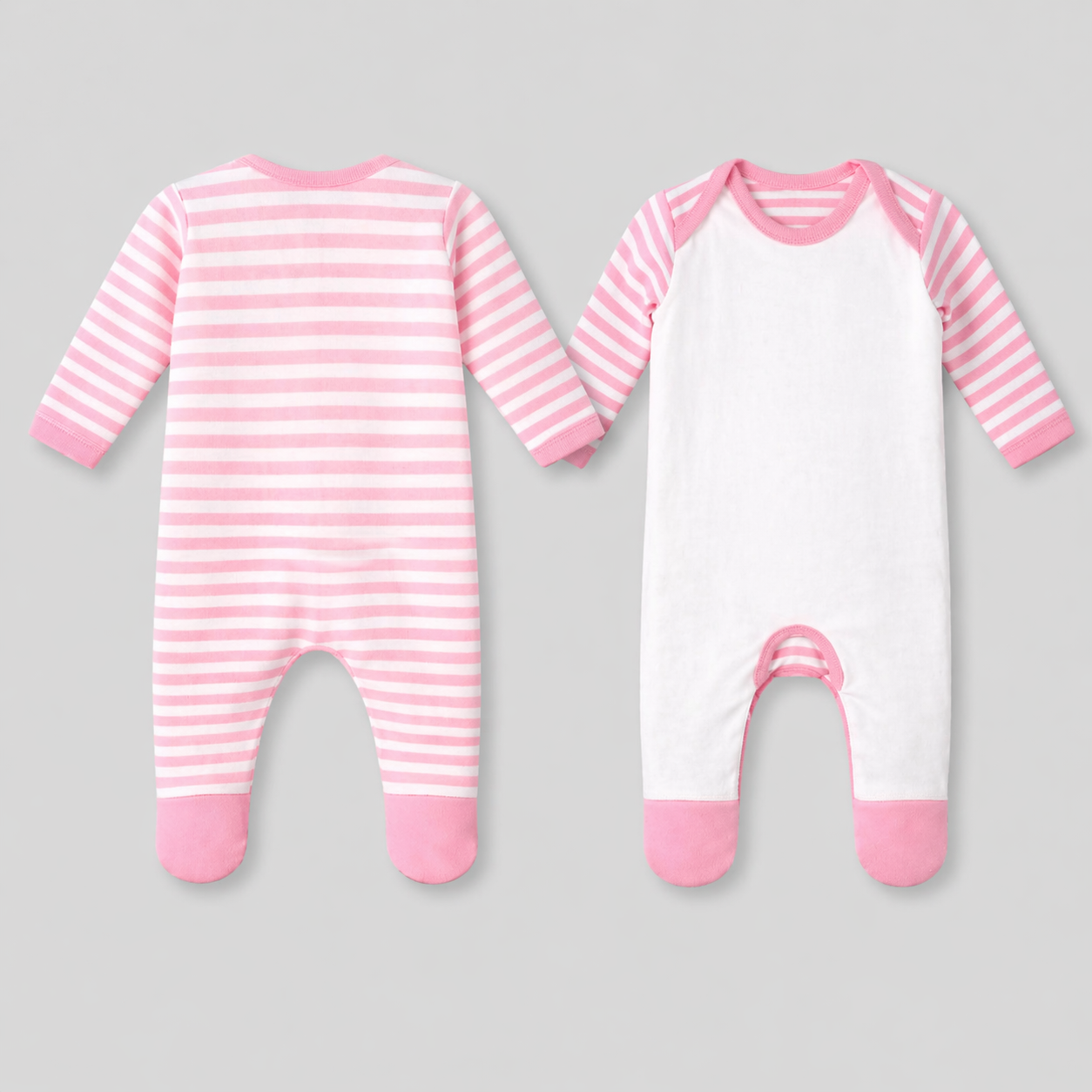 Pink stripe sublimation rompers - Wraps and Blanks