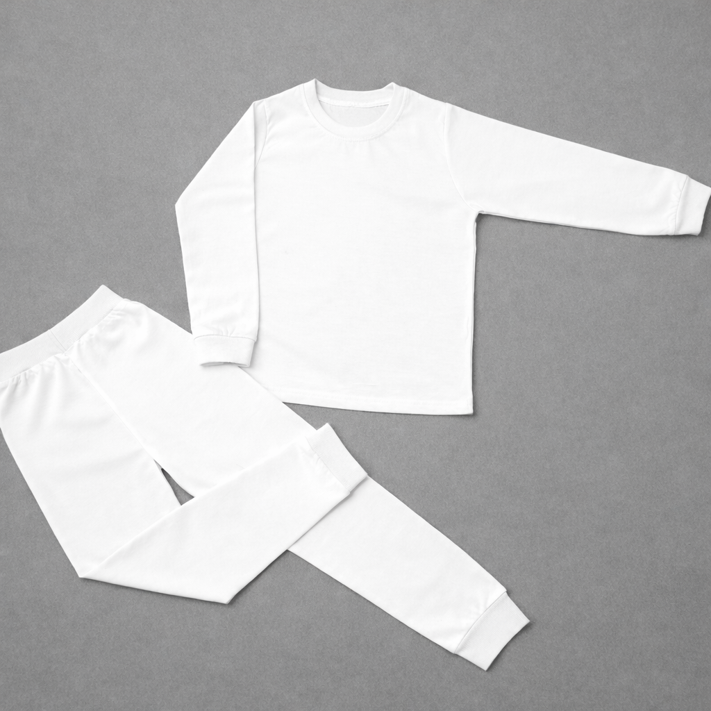 Full white sublimation Kids Pyjamas - Wraps and Blanks
