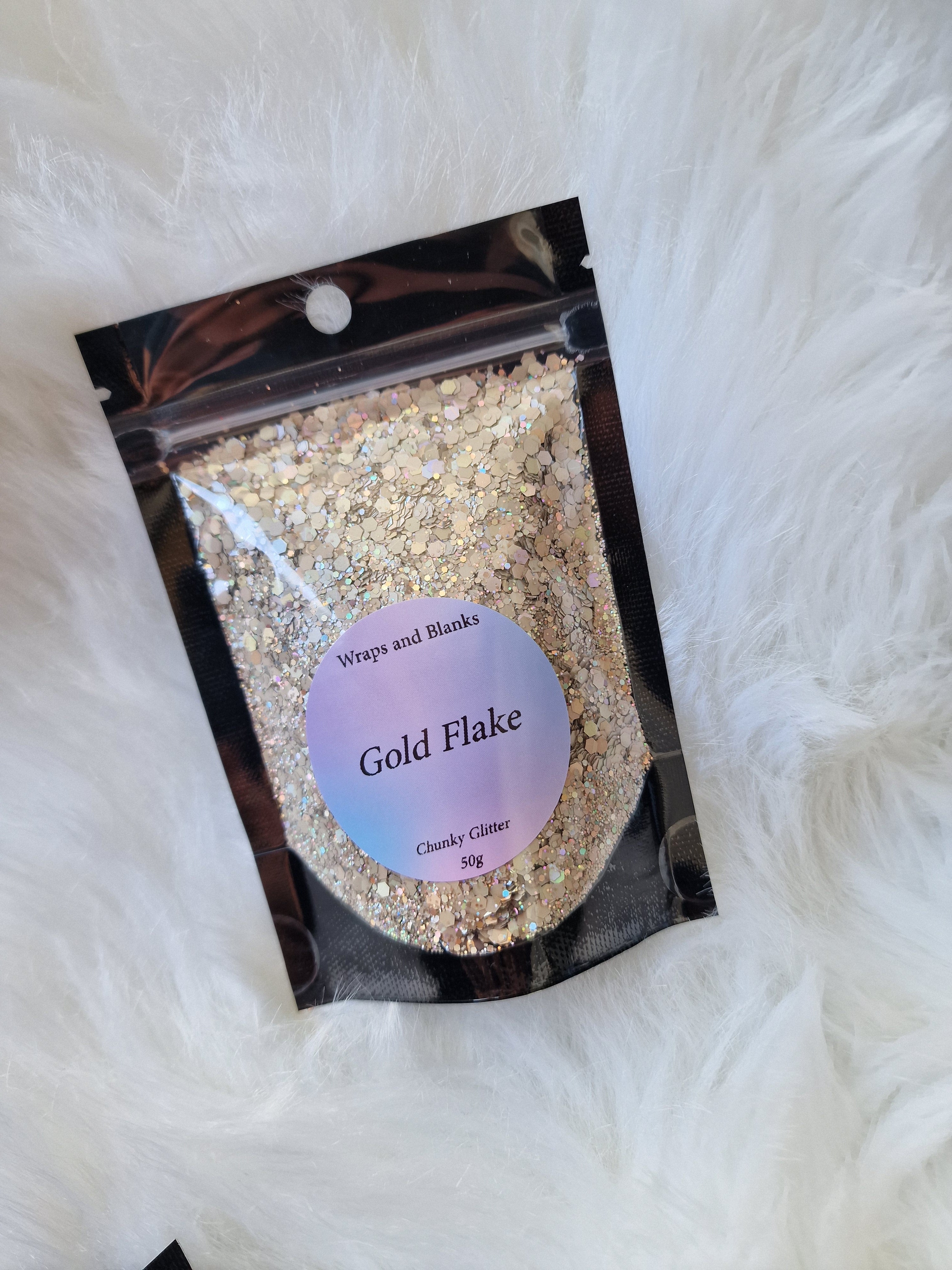 "Gold Flake" chunky glitter