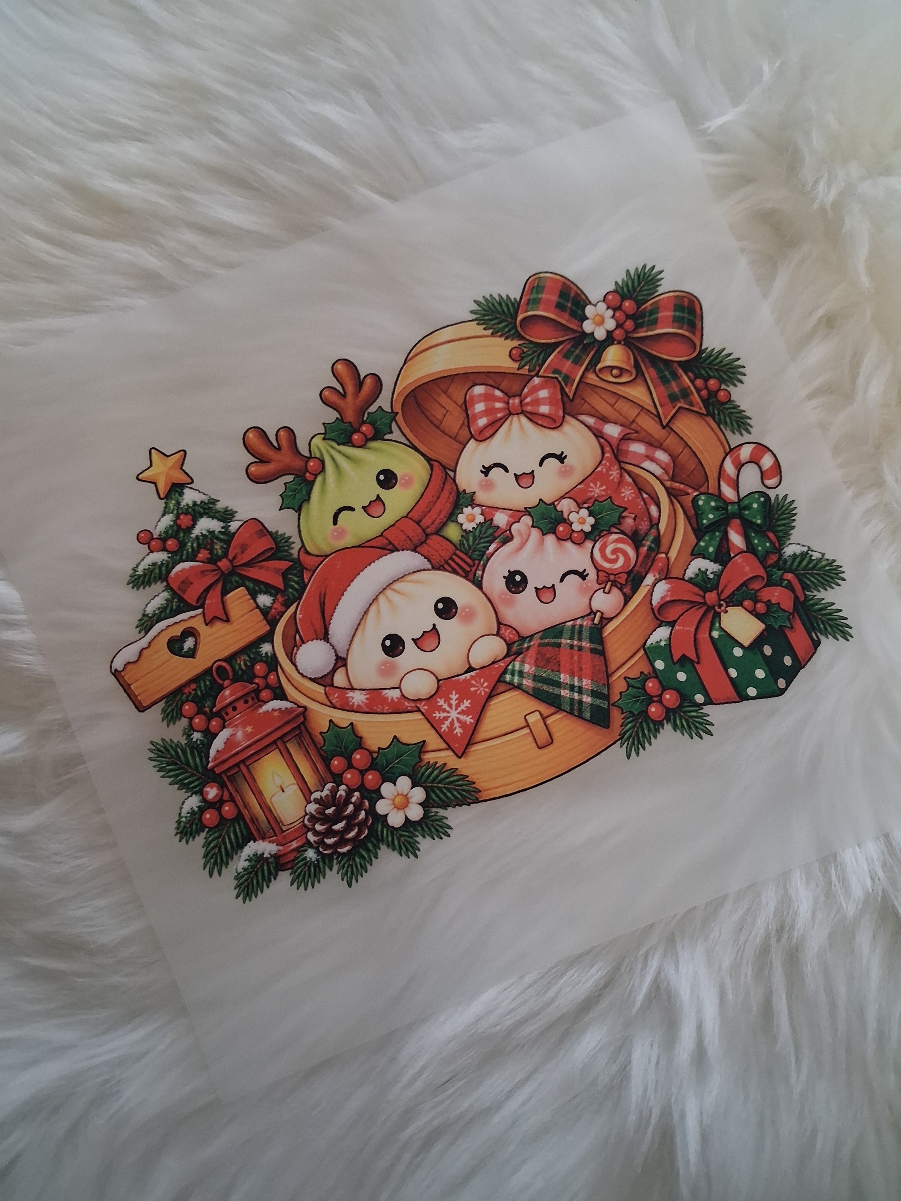 Festive dumplings 20cm DTF print