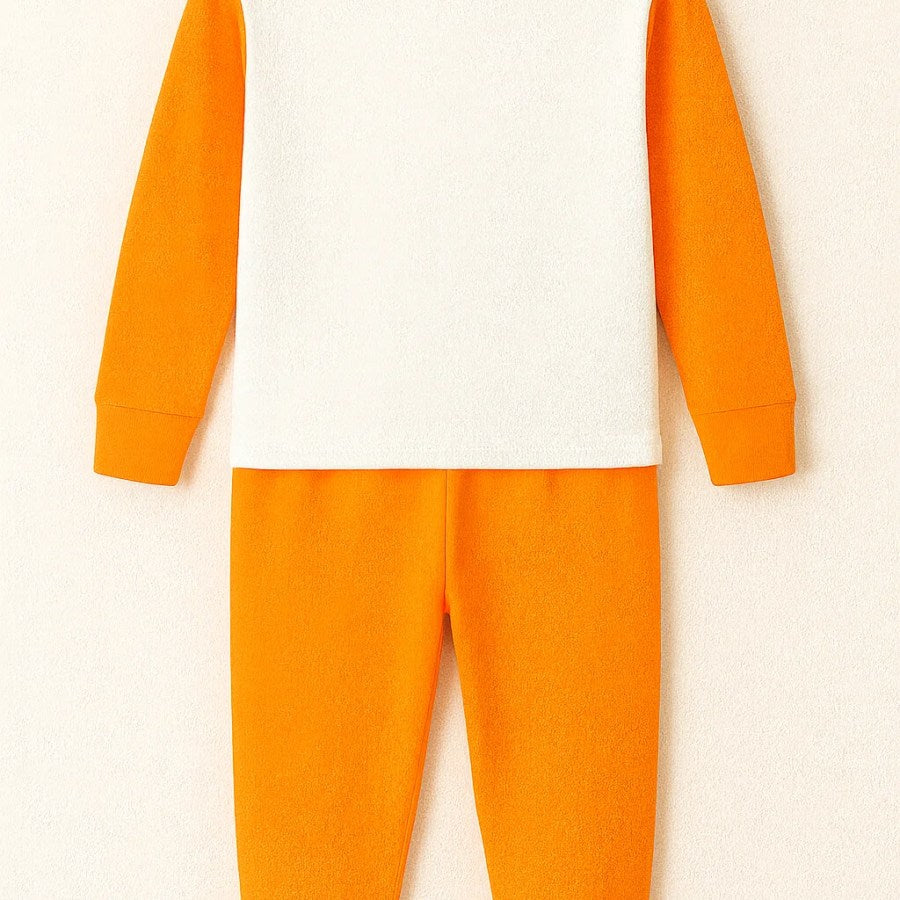 Orange Block Sublimation Kids Pyjamas - Wraps and Blanks