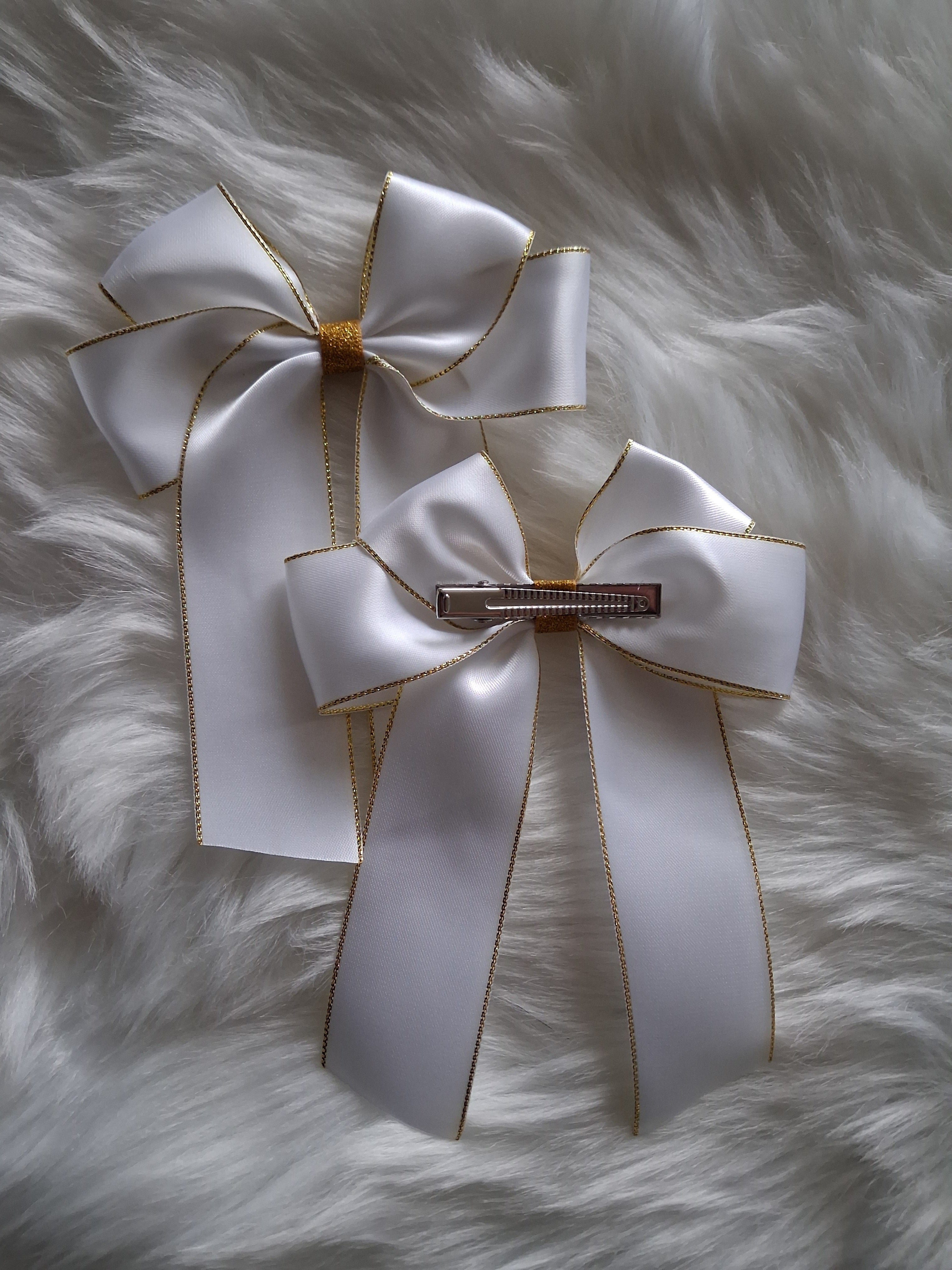 5" glitter satin hairbows