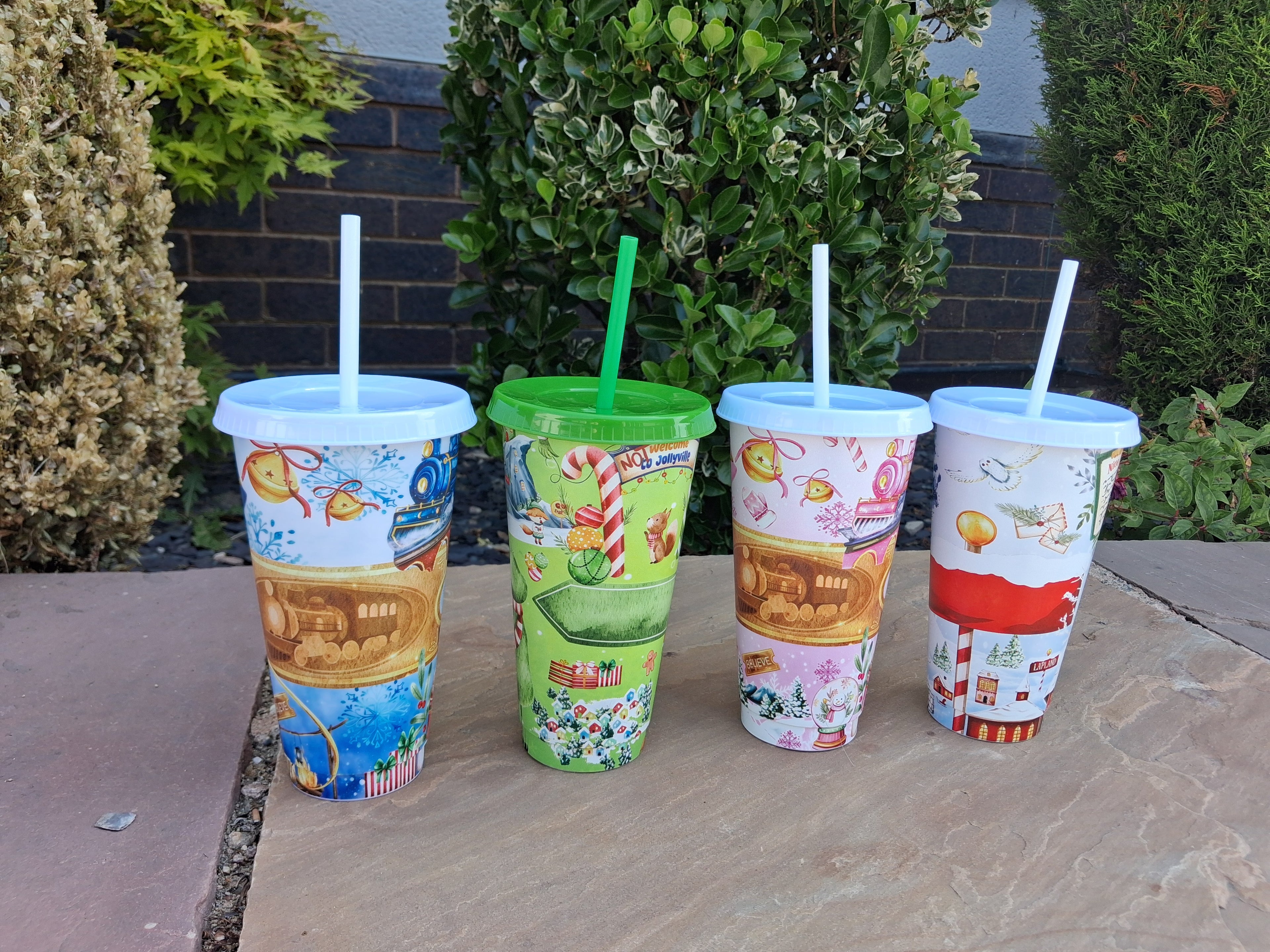 24oz Christmas Cold cups - Wraps and Blanks