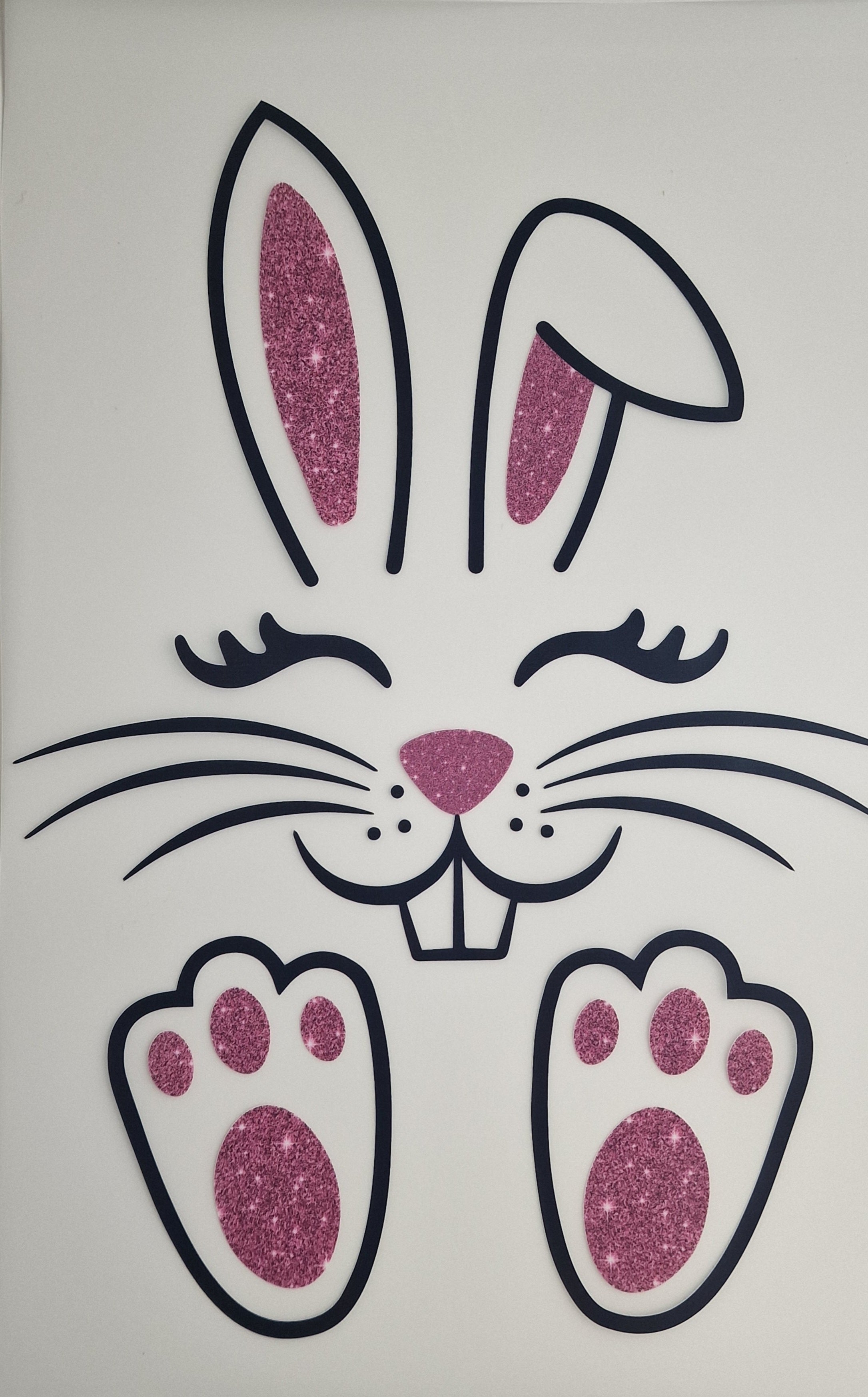 Bunny face 20cm DTF print