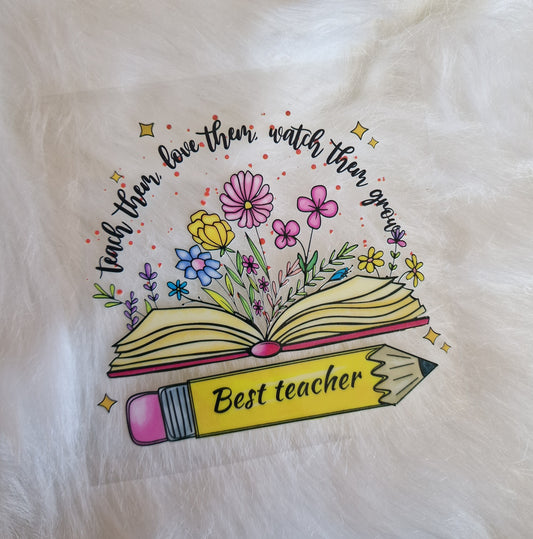 Best teacher UV DTF Decal 10cm