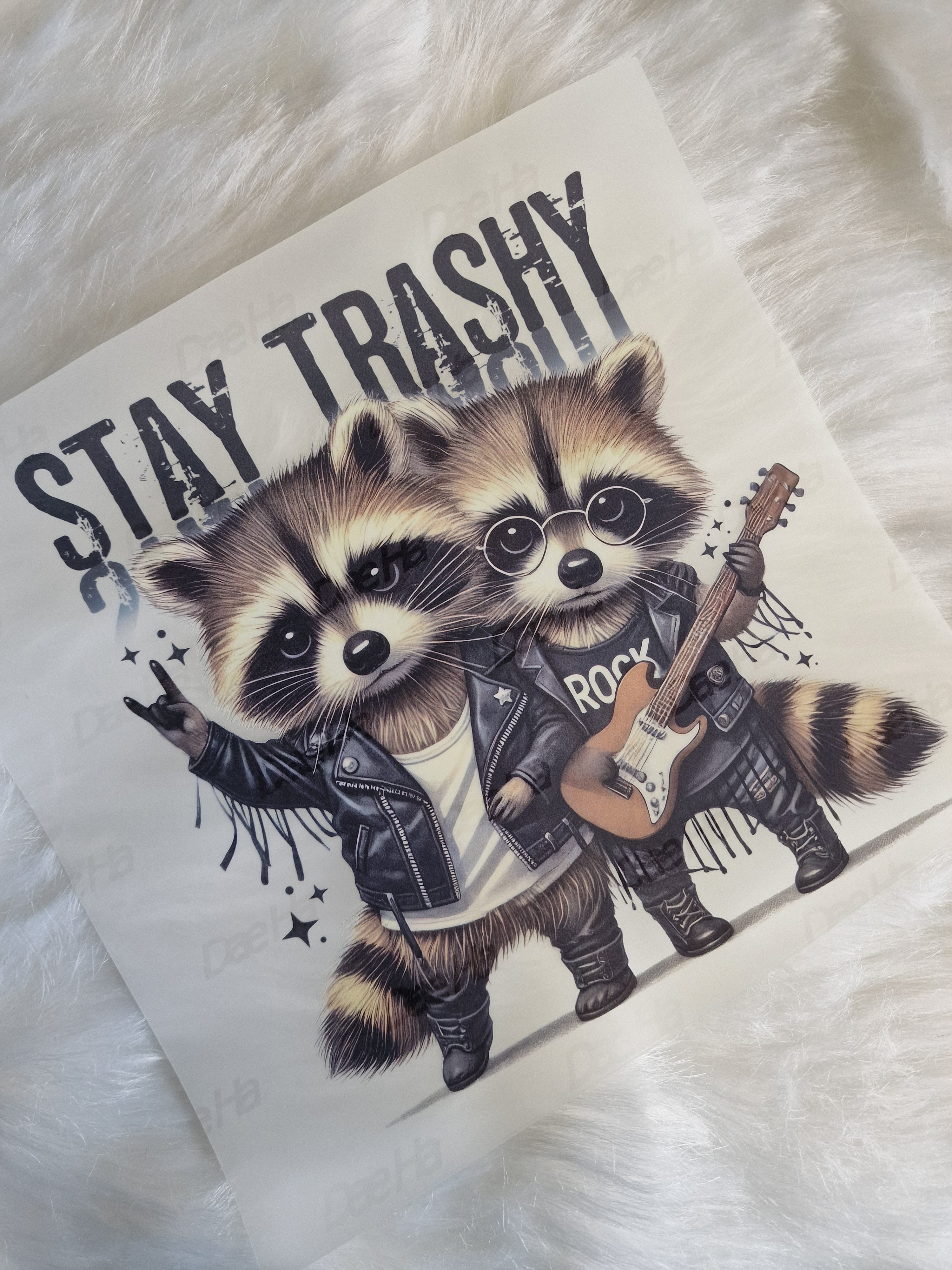 Stay trashy 20cm DTF print - Wraps and Blanks