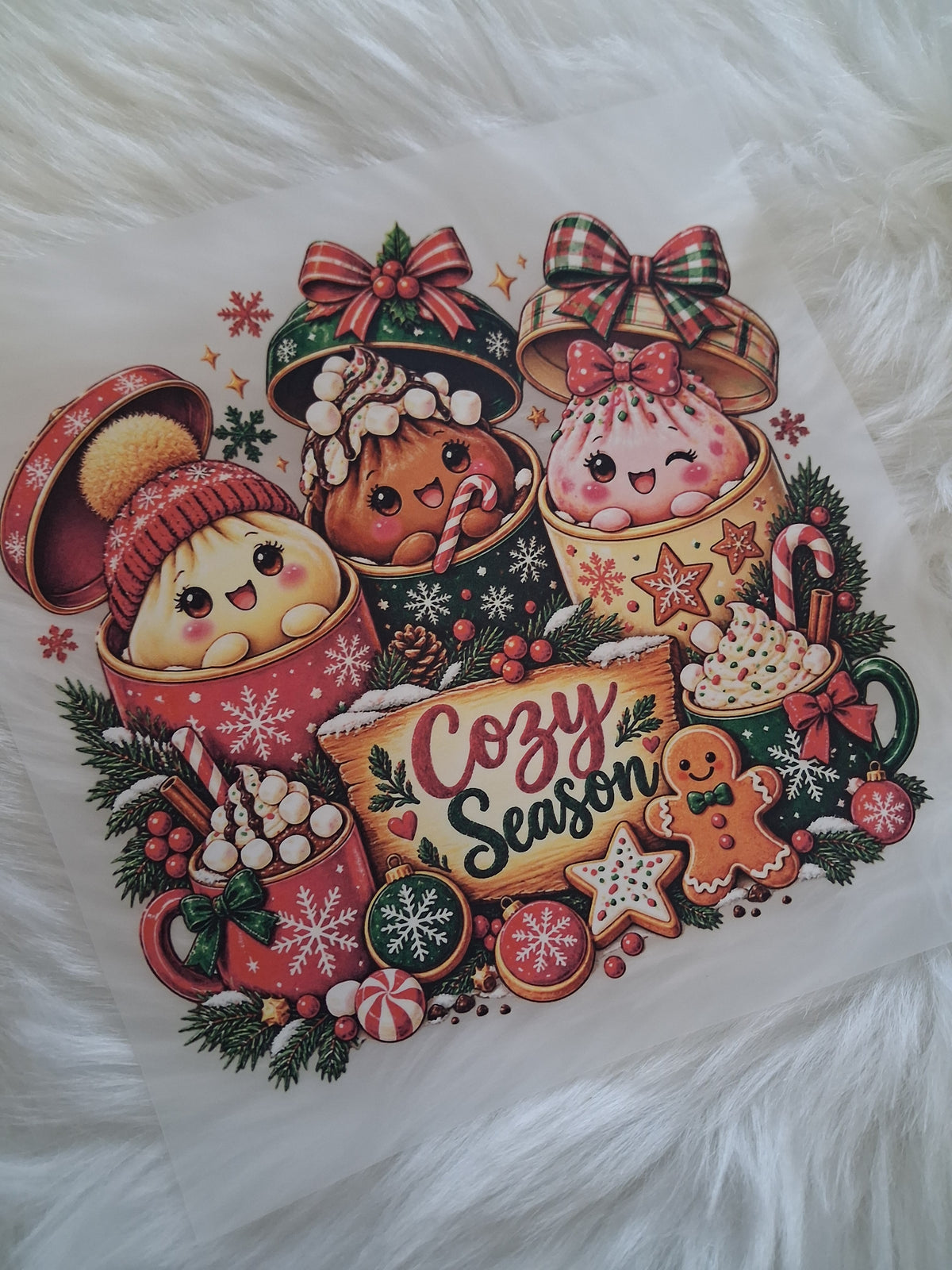 Cozy season dumplings 20cm DTF print
