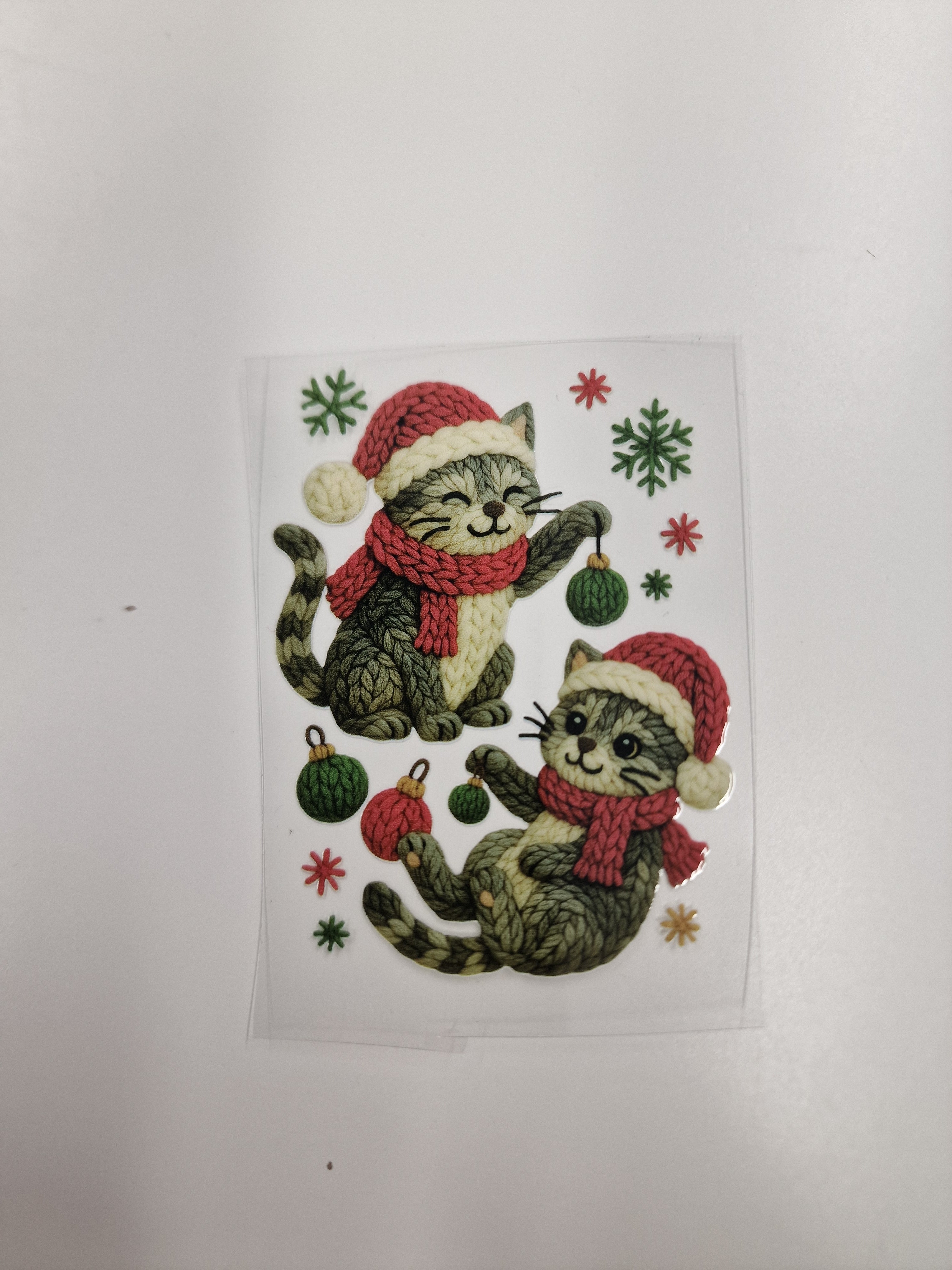 Cats Faux Yarn 8cm UVDTF decal