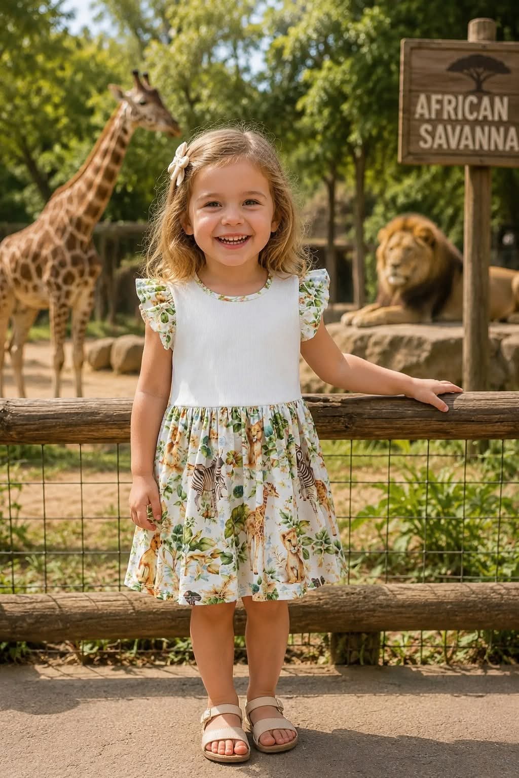 Sublimation Jungle Safari Dress - Wraps and Blanks