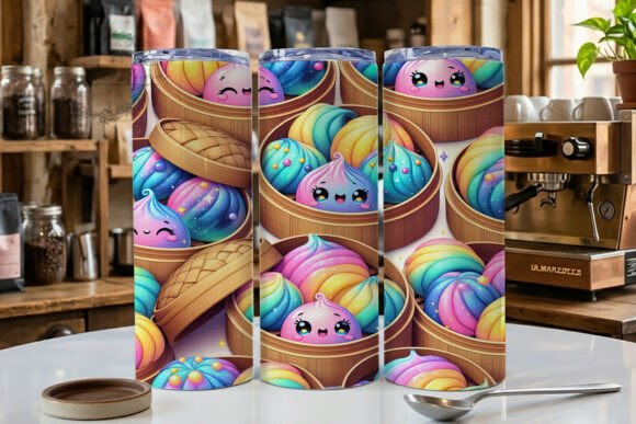 Rainbow dumplings 20 oz tumbler sublimation print