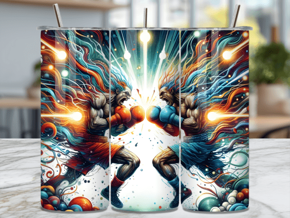 Boxing match 20 oz sublimation print - Wraps and Blanks