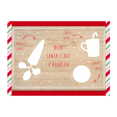 Santa snacks wooden board