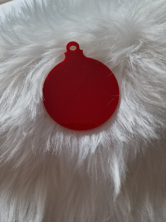 Red acrylic bauble
