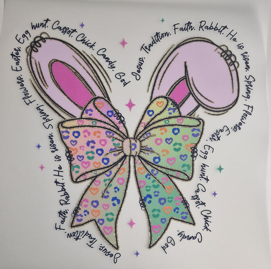 Easter bow 18cm DTF print