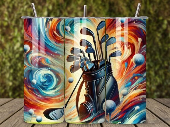 Golf clubs 20 oz sublimation print - Wraps and Blanks