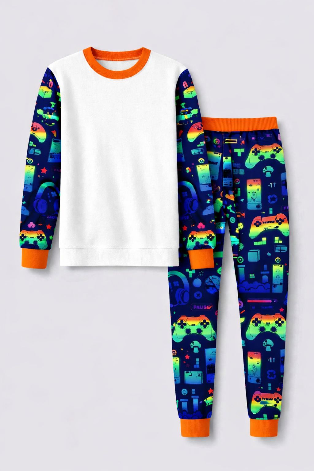 Neon Print Adults Gamer Pyjamas - PRE-ORDER Batch 1 - Wraps and Blanks