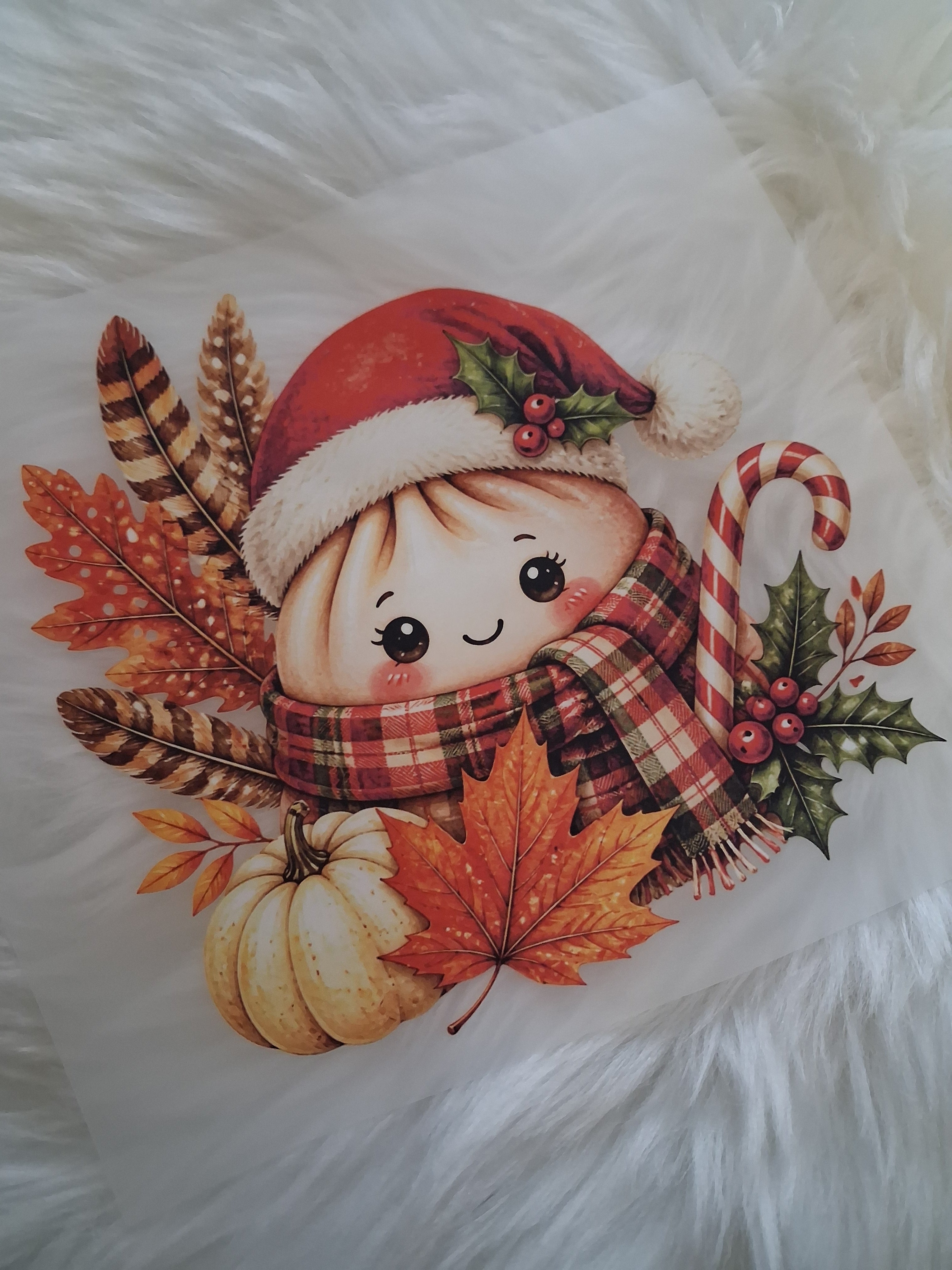 Tartan Christmas dumpling 20cm DTF print