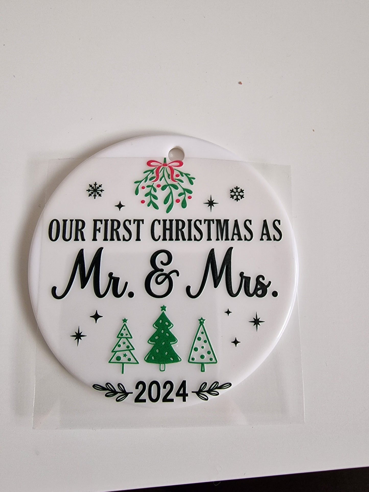First Christmas as Mr&Mrs UVDTF decal