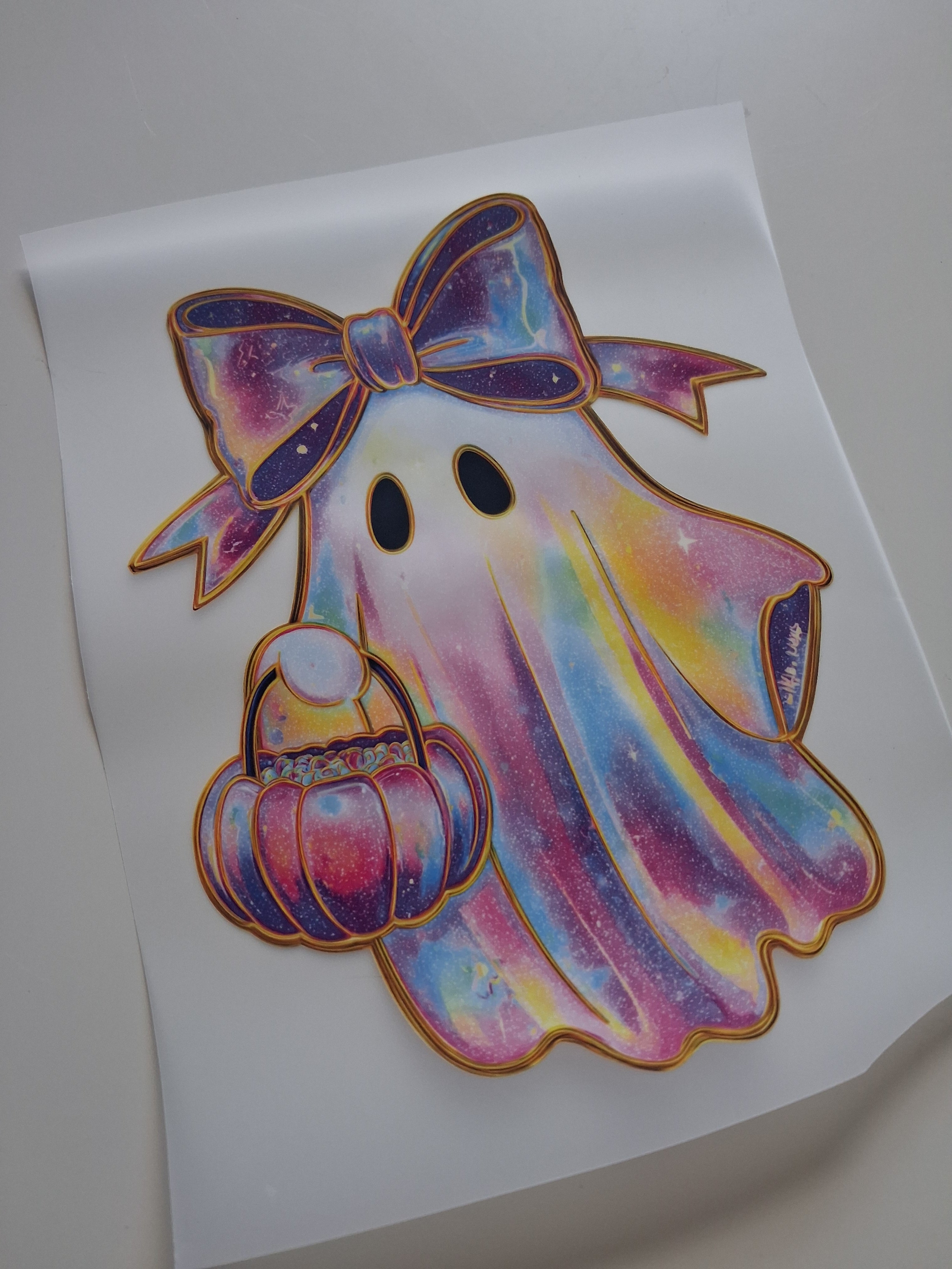 Iridescent Ghost 20cm DTF print