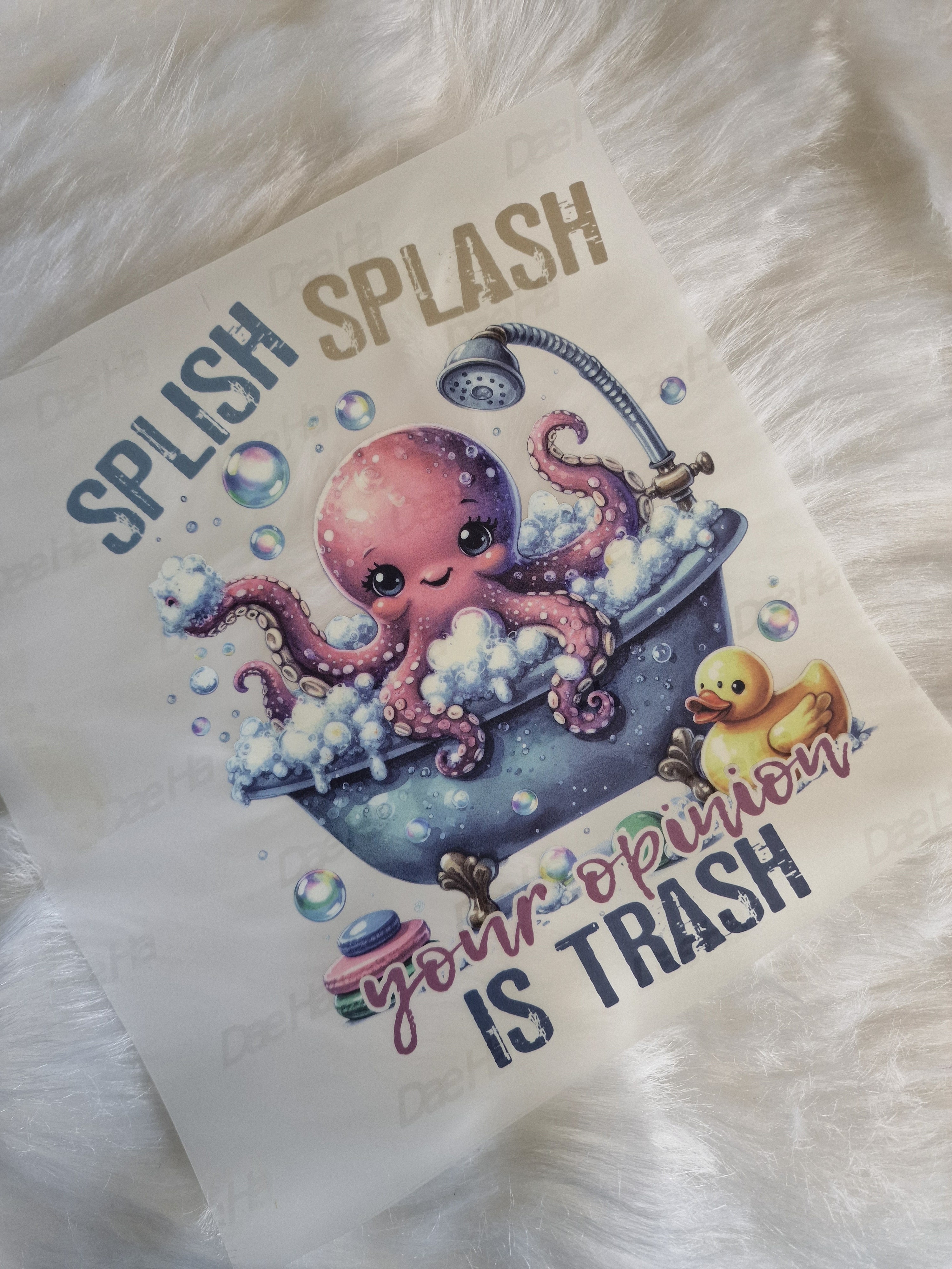 Splish Splash 20cm DTF print - Wraps and Blanks