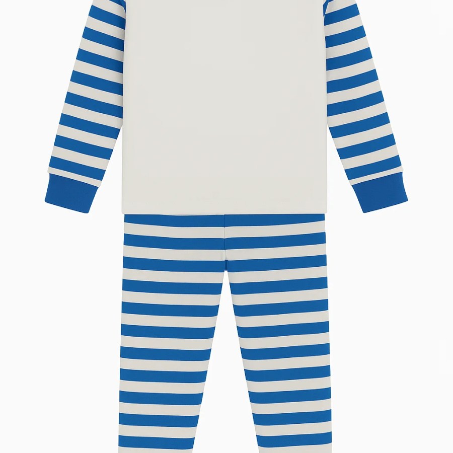 Ink blue Stripes Sublimation Kids Pyjamas - Wraps and Blanks