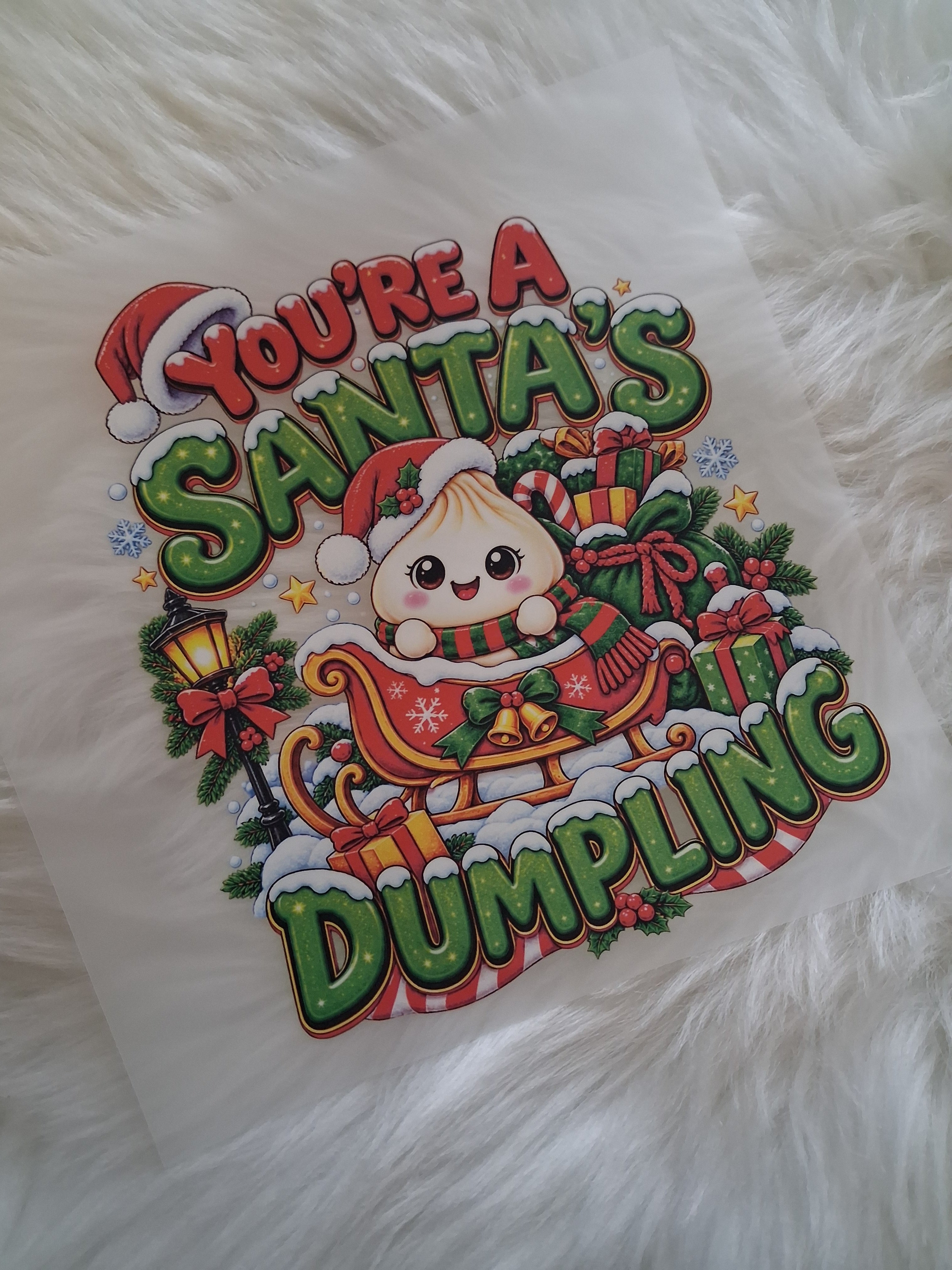 Santa's dumpling 20cm DTF print