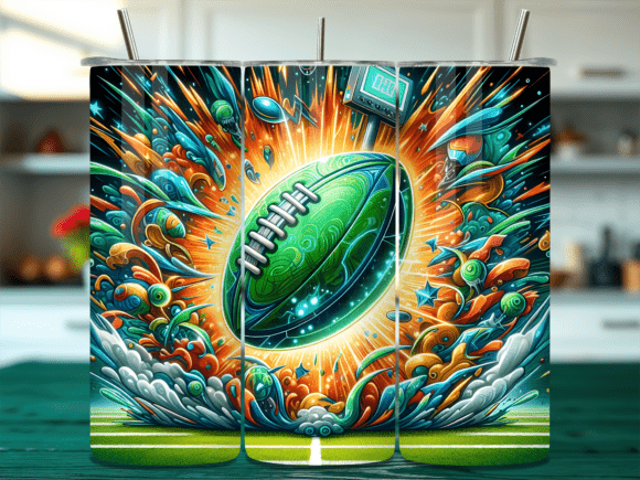 Rugby Ball 20 oz sublimation print - Wraps and Blanks